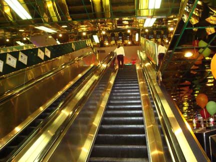 Up the escalator